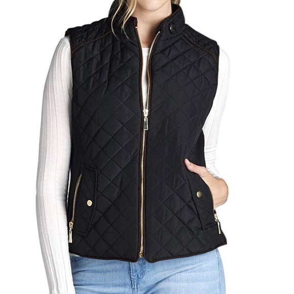 Jackets & Blazers - Black Quilted Vest